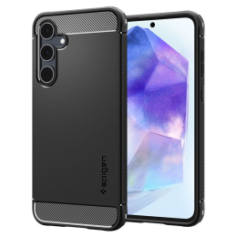 Pouzdro Spigen (ACS07500) Rugged Armor pro Samsung Galaxy A55 5G černé