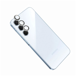 Tvrzené sklo kamery FIXED pro Samsung Galaxy A55 stříbrné