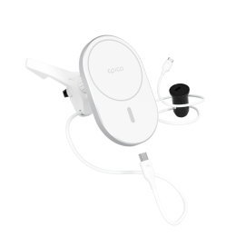 Držák do auta Epico Ellipse 15W MagSafe stříbrný