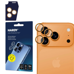 Ochranné sklo kamery 3mk HARDY® Lens Protection Pro™ iPhone 17 Pro/17 Pro MAX oranžové