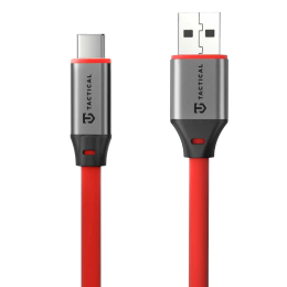 Datový kabel Tactical Fat Man 2.0 USB-A/USB-C červený