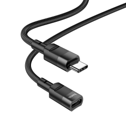 Adaptér HOCO (U107) USB-C na USB-C 1.2m černý