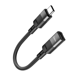 Adaptér HOCO (U107) USB-C na Lightning 10cm černý