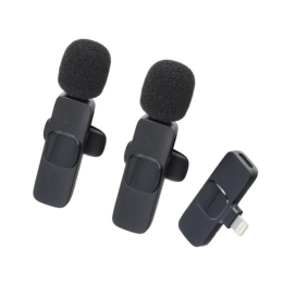 Bezdrátový mikrofon K1 2v1 s Lightning konektorem černý