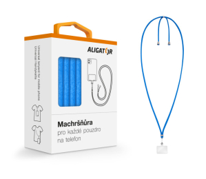 Univerzální šňůrka na mobil (Machršňůra) Aligator pod kryt modrá