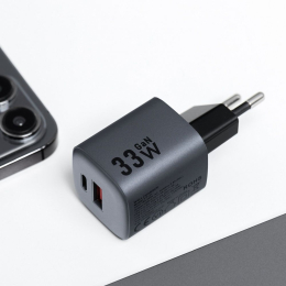 Nabíječka Forcell F-Energy GaN USB-C + USB-A 33W šedá