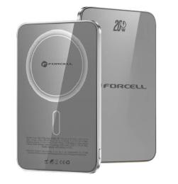 Powerbanka Forcell F-Energy SuperSlim MagSafe 15W 5000 mAh šedá