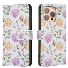 Pouzdro CaseMe Binfen Painted (kytičkované) pro Samsung Galaxy A57 bílé