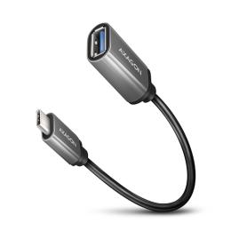 Redukce Axagon USB-C (M) / USB-A (F) USB 3.2 Gen2 (3A) 20cm šedá