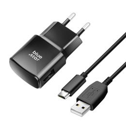 Nabíječka BlueStar (10W) USB-A s kabelem MicroUSB černá