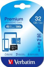 Verbatim MicroSDHC 32GB Premium Class U1 (bez adaptéru)