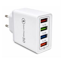 Nabíječka APD-C180 (4x USB-A) 3.1A Quick Charge 3.0 bílá