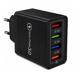 Nabíječka APD-C180 (4x USB-A) 3.1A Quick Charge 3.0 černá
