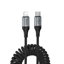 Nabíjecí kabel HOCO X121 kroucený USB-C/Lightning 27W černý