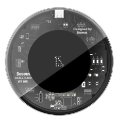 Bezdrátová nabíječka do sítě Baseus Simple 15W USB-C transparentní