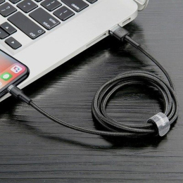 Datový kabel Baseus Cafule USB/Lightning 50cm 2,4A šedo-černý