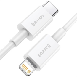 Kabel Baseus Superior USB-C/Lightning 1m 20W bílý