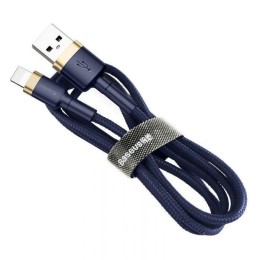Datový kabel Baseus Cafule Lightning 1m 2,4A zlato-modrý