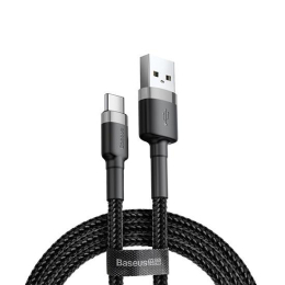 Datový kabel Baseus Cafule USB-C 1m 3A šedo-černý