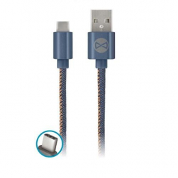 Datový kabel Forever USB-C 1m 2A jeans modrý