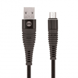 Datový kabel Forever micro USB 1m 2A shark textilní černý