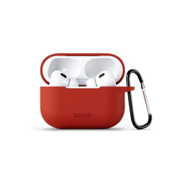 Epico silikonové pouzdro Outdoor Cover s karabinou pro Apple AirPods Pro 2 červené