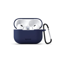 Epico silikonové pouzdro Outdoor Cover s karabinou pro Apple AirPods Pro 2 tmavě modré