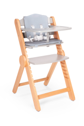 Jídelní židlička Kidnort Drömmer Unique přírodní šedá