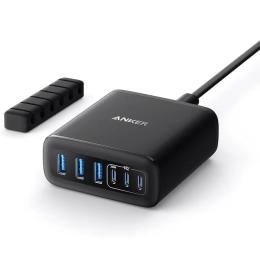 Nabíječka do sítě Anker 112W 3xUSB-C, 3xUSB černá