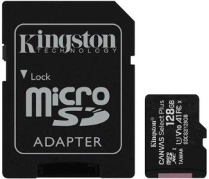 Paměťová karta Kingston Micro 128GB Class 10 UHS-I s adaptérem SD2