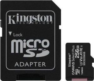 Paměťová karta Kingston Micro 256GB Class 10, UHS-I s adaptérem SD2