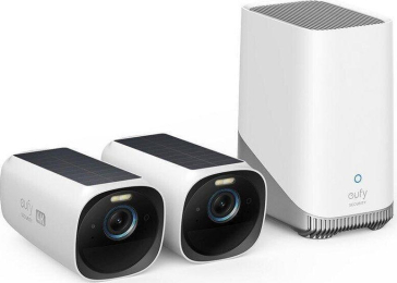 Venkovní kamera se solárním nabíjením Anker eufy S330 (sada 2ks+jednotka HomeBase 3), 4K bílá