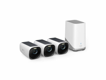 Venkovní kamera se solárním nabíjením Anker eufy S330 (sada 3ks+jednotka HomeBase 3), 4K bílá