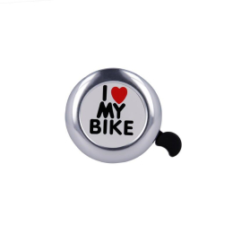 Zvonek na kolo (I love my bike) Forever Outdoor stříbrný