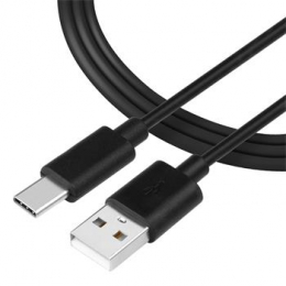 Tactical Smooth Thread Cable USB-A/USB-C 12mm 1m Black