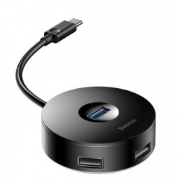 Baseus CAHUB-G01 HUB adapter USB-C/USB3.0,3xUSB2.0 10cm Black