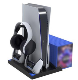 iPega P5013 Charger and Cooling Station pro PS5 a PS5 Controller Black (Pošk. Balení)