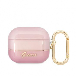 Guess Translucent Pouzdro pro AirPods 3 Pink