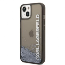 Karl Lagerfeld Translucent Liquid Glitter Zadní Kryt pro iPhone 14 Plus Black