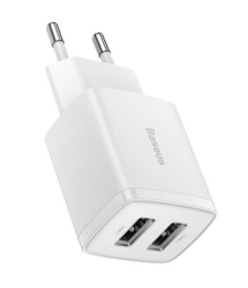 Baseus CCXJ010202 Compact Nabíječka 2xUSB 10,5W White