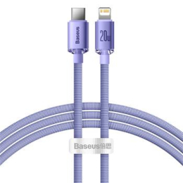 Baseus CAJY000205 Crystal Shine Series Datový Kabel USB-C - Lightning 20W 1,2m Purple