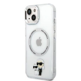 Karl Lagerfeld IML Karl and Choupette NFT MagSafe Zadní Kryt pro iPhone 14 Transparent