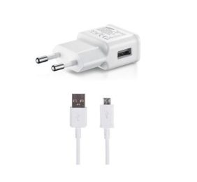 EP-TA200EWE + ECB-DU4EWE Samsung 15W Cestovní nabíječka + microUSB Datový Kabel White (OOB Bulk)