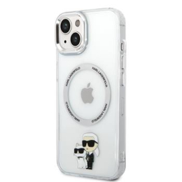 Karl Lagerfeld IML Karl and Choupette NFT MagSafe Zadní Kryt pro iPhone 13 Transparent