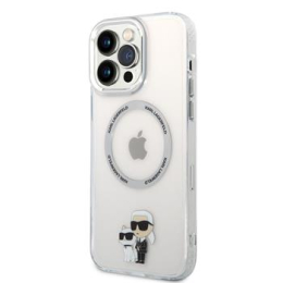 Karl Lagerfeld IML Karl and Choupette NFT MagSafe Zadní Kryt pro iPhone 13 Pro Max Transparent