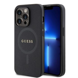 Guess PU Saffiano MagSafe Zadní Kryt pro iPhone 15 Pro Black