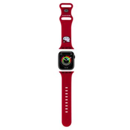 Hello Kitty Liquid Silicone Kitty Head Logo Řemínek pro Apple Watch 38/40mm Red