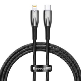 Baseus Glimmer Series Fast Charging Datový Kabel USB-C - Lightning 20W 1m Black