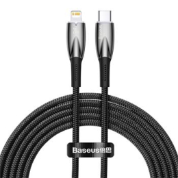 Baseus Glimmer Series Fast Charging Datový Kabel USB-C - Lightning 20W 2m Black