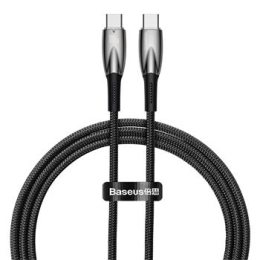 Baseus Glimmer Series Fast Charging Datový Kabel USB-C - USB-C 100W 1m Black